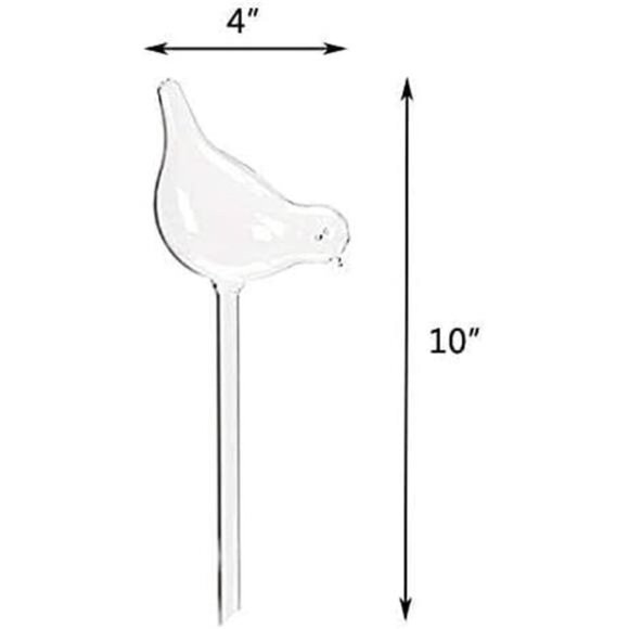 Plant Self Watering Globes Glass Water Bulbs for Planter Insert, Bird Shape - Picture 6 of 8